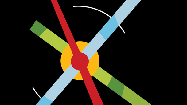 image of a colorful clock ticking
